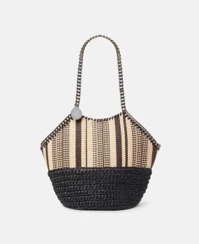 Falabella Medium Striped Raffia Tote