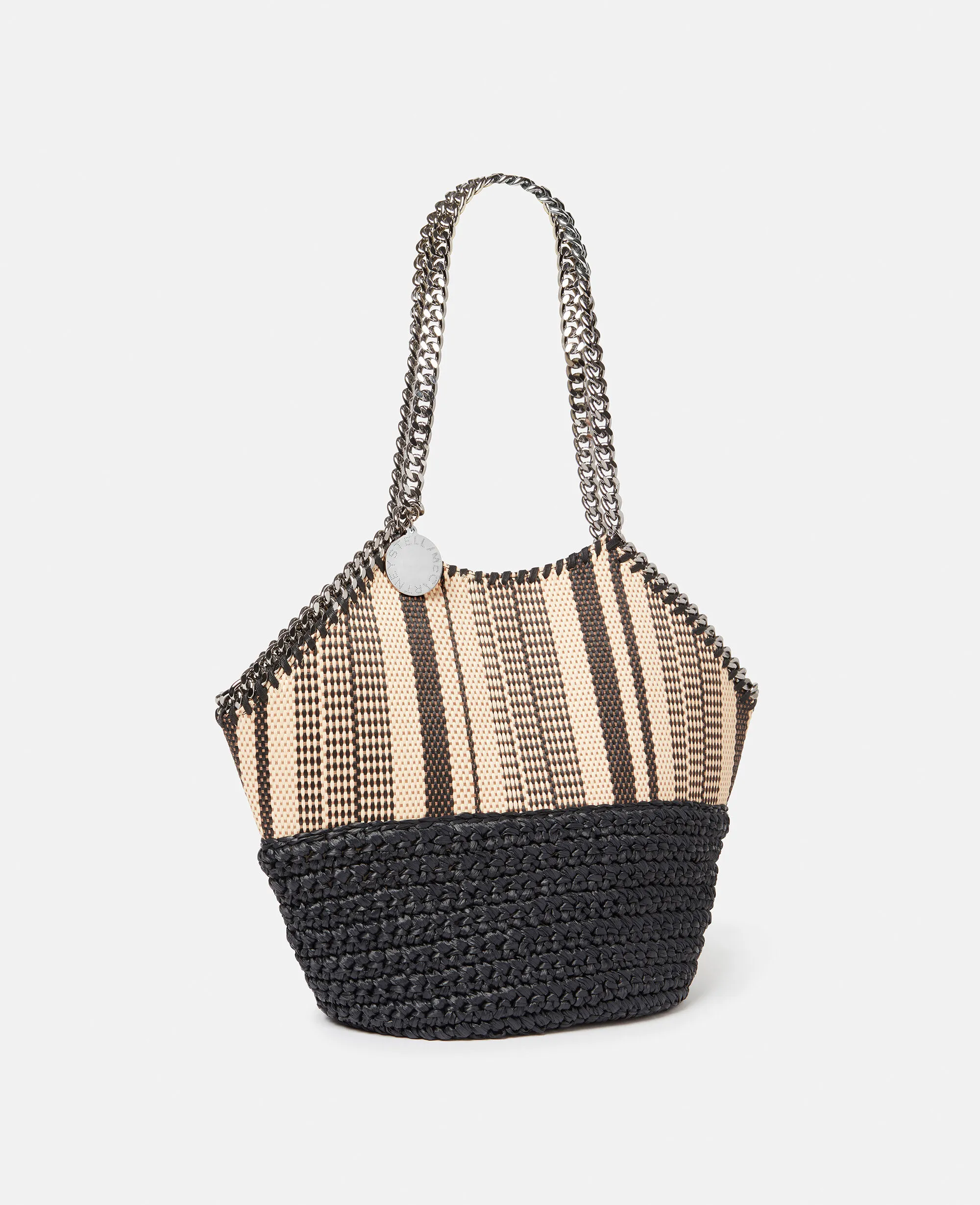 Falabella Medium Striped Raffia Tote