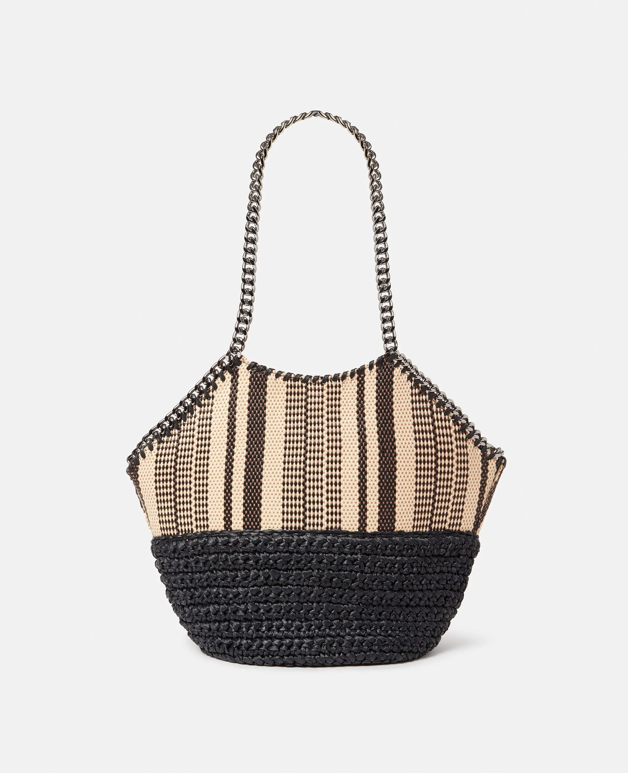 Falabella Medium Striped Raffia Tote