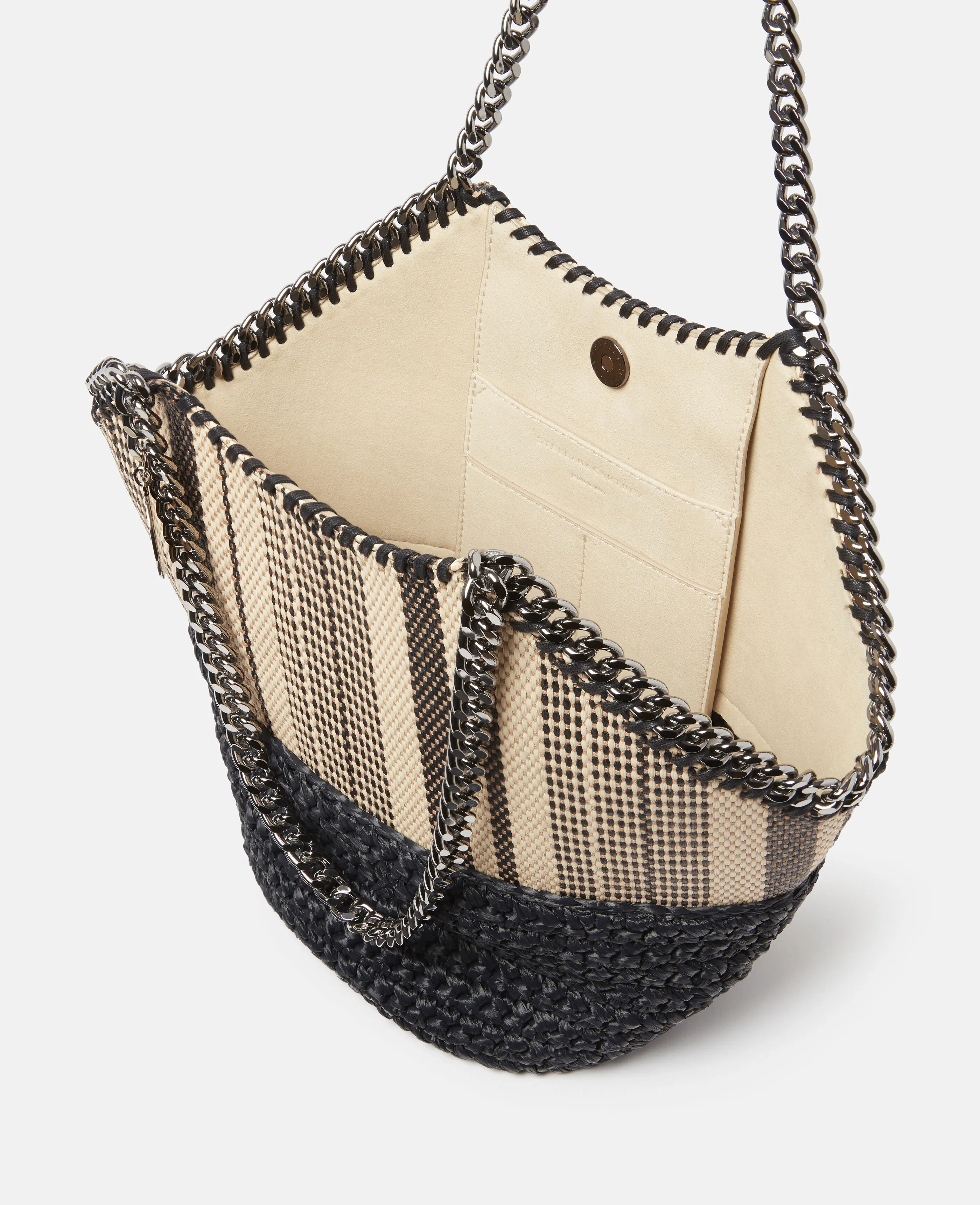 Falabella Medium Striped Raffia Tote