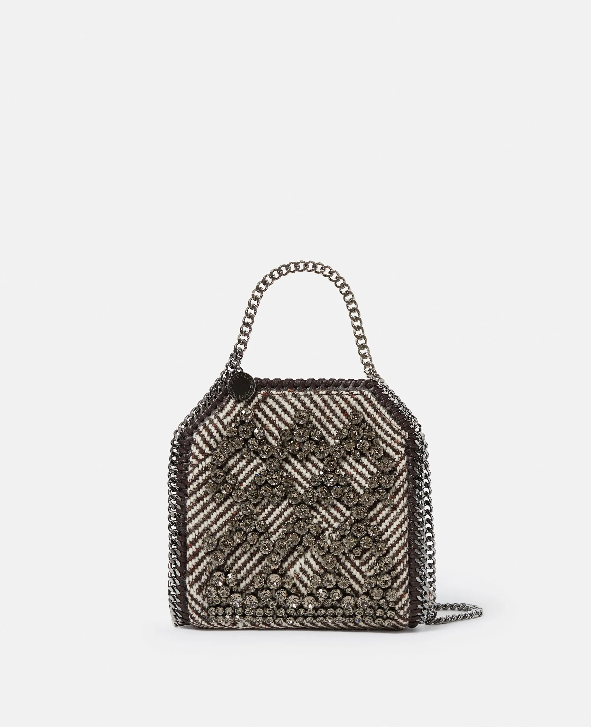 Falabella Tiny Crystal Cage Tote Bag