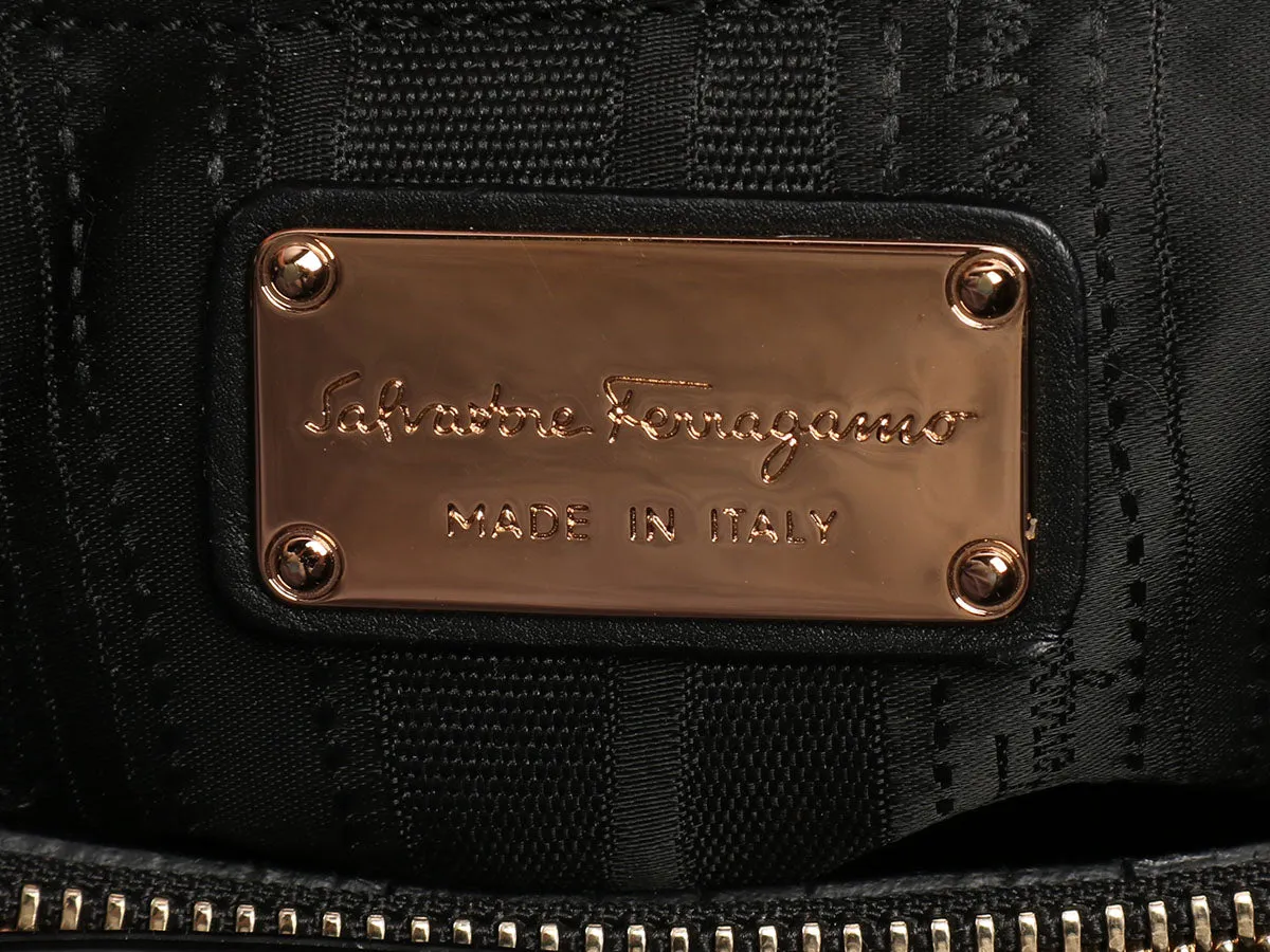 Ferragamo Black Lalette Satchel