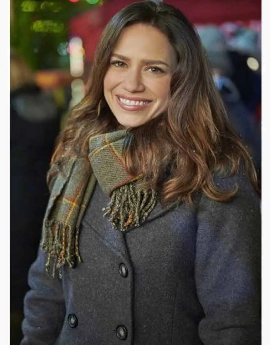 Five Star Christmas Bethany Joy Lenz Peacoat | Ujackets.com - 40% OFF