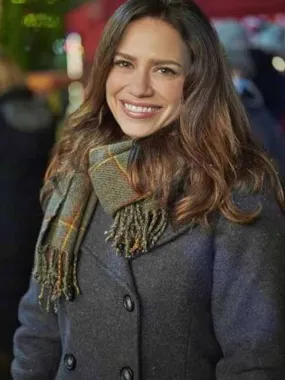 Five Star Christmas Bethany Joy Lenz Wool Grey Peacoat