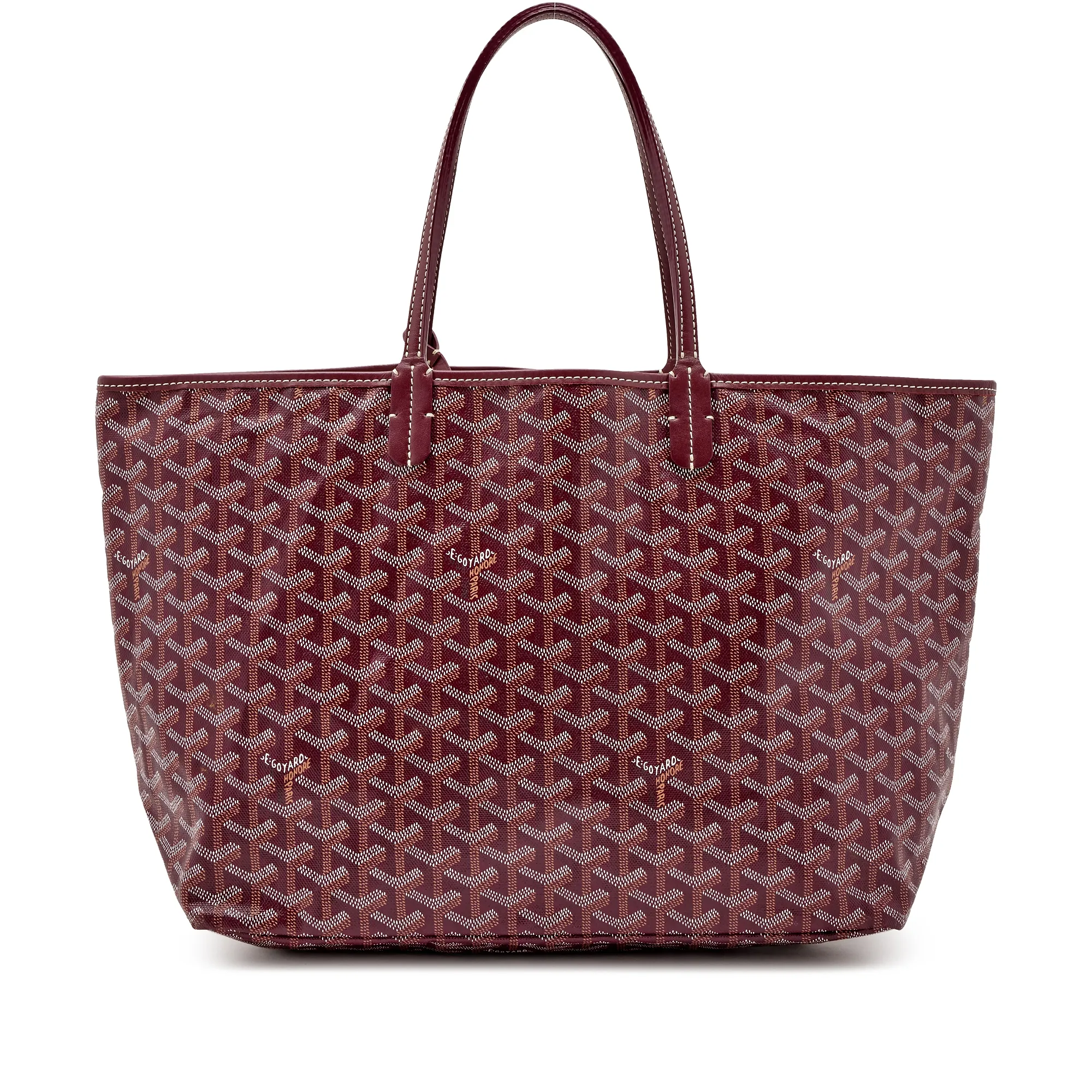 Goyard Burgundy Goyardine Canvas and Chevroches Calfskin Saint Louis PM Tote, 2023