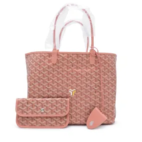 Goyard Pearly Coral Goyardine Canvas and Chevroches Calfskin Saint Louis PM Tote, 2024