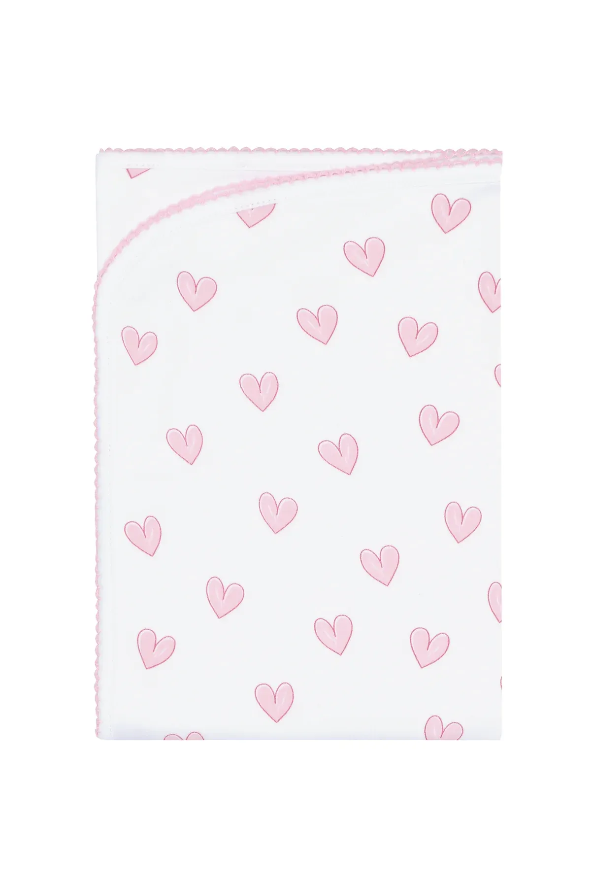 Heart Print Blanket - Pink