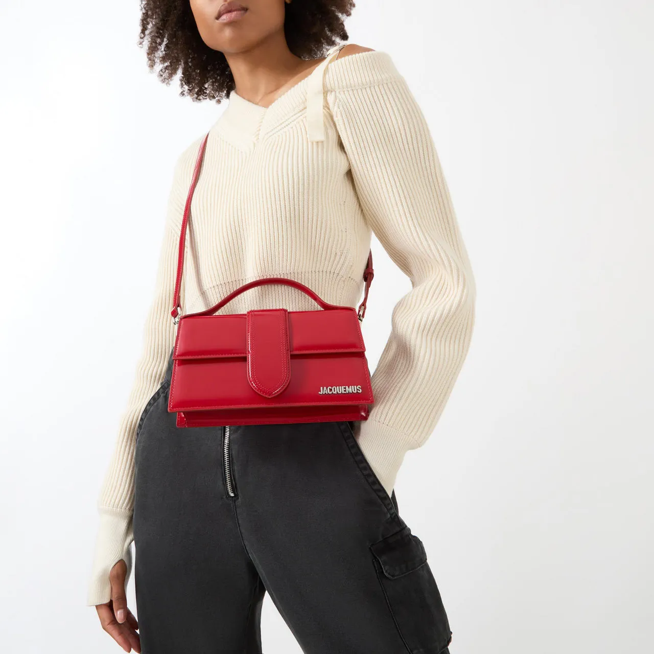 JACQUEMUS The Sustainable Edit Le Grand Bambino Crossbody Bag - Red