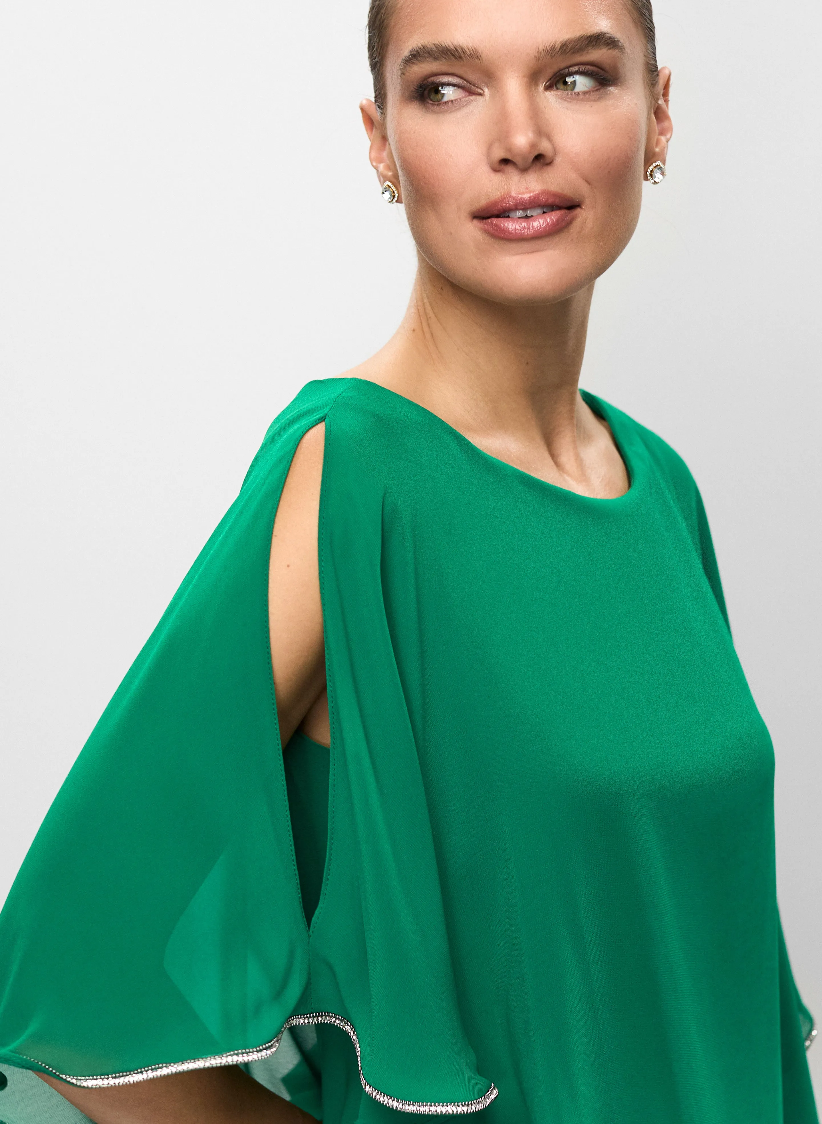 Joseph Ribkoff - Asymmetric Poncho Dress