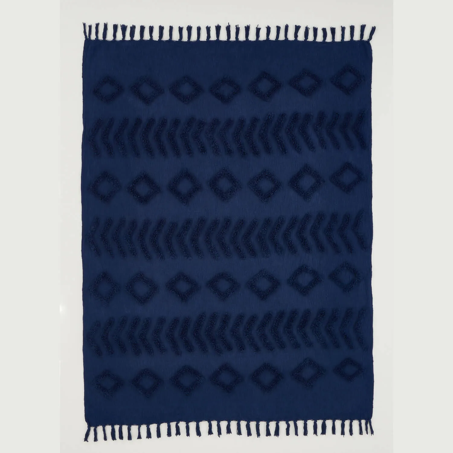 Kabeli Tufted 130x170cm Blanket Throw Navy