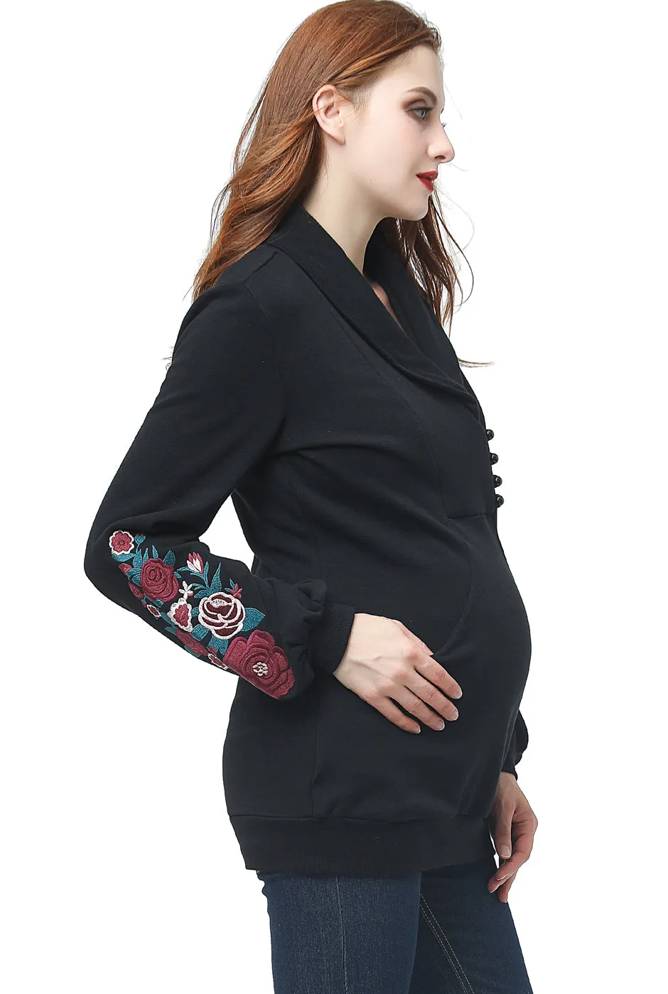 Kimi + Kai Maternity Nellie Shawl Collar Sweatshirt