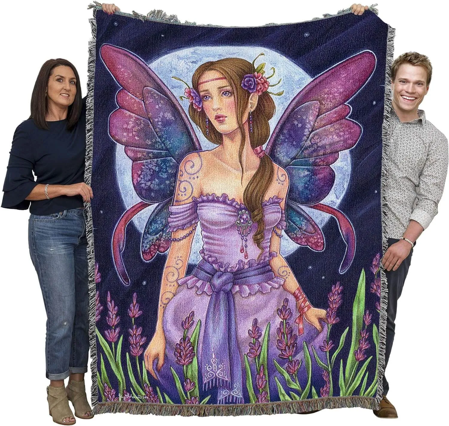 Lavender Moon Tapestry Blanket