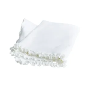 Lettuce Leaf Receiving Blanket - White