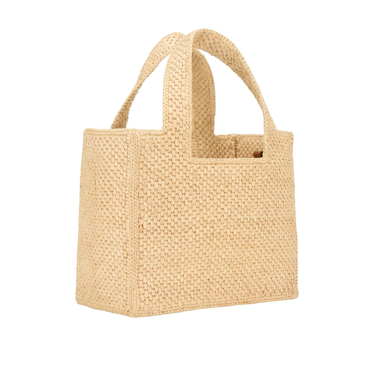 LOEWE PAULAS IBIZA 2024 Logo Font Small Raffia Tote - Natural