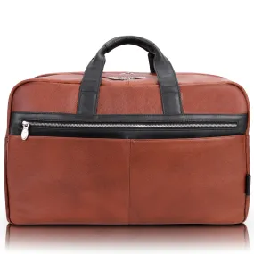 McKlein USA Wellington 21 Leather Two-Tone Dual-Compartment Laptop & Tablet Carry-All Duffel