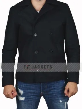 Men's Formal Black Wool Peacoat New American Jackets -