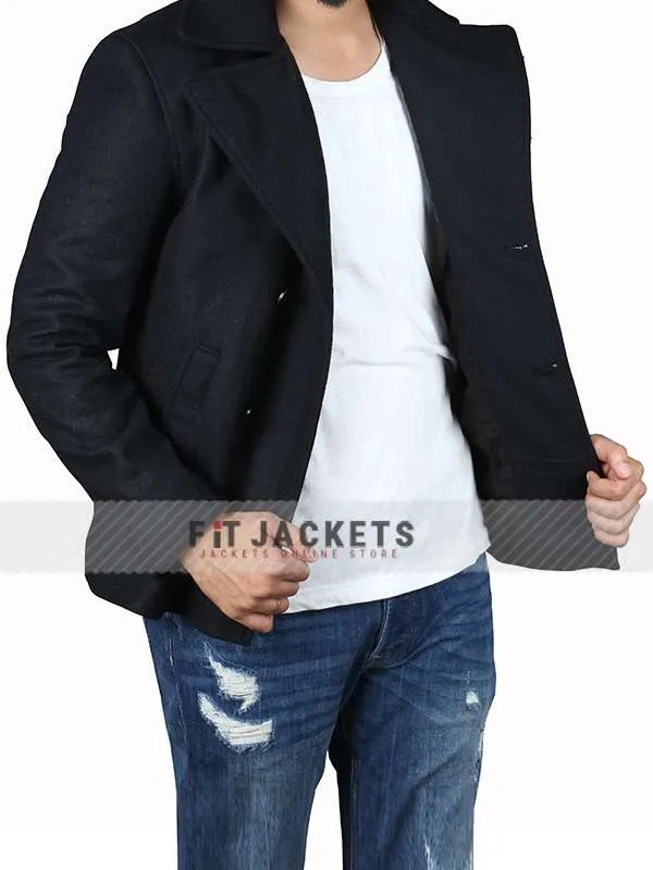 Men's Formal Black Wool Peacoat New American Jackets -