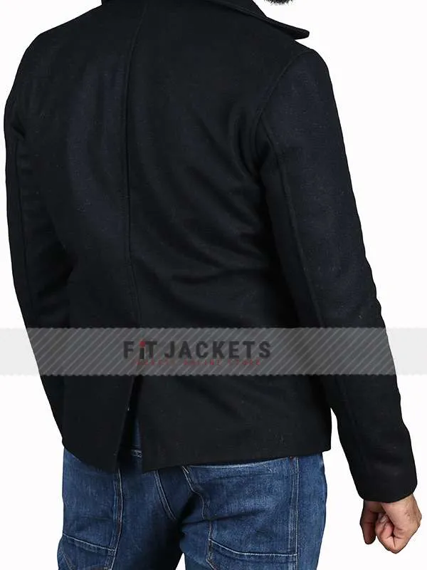 Men's Formal Black Wool Peacoat New American Jackets -