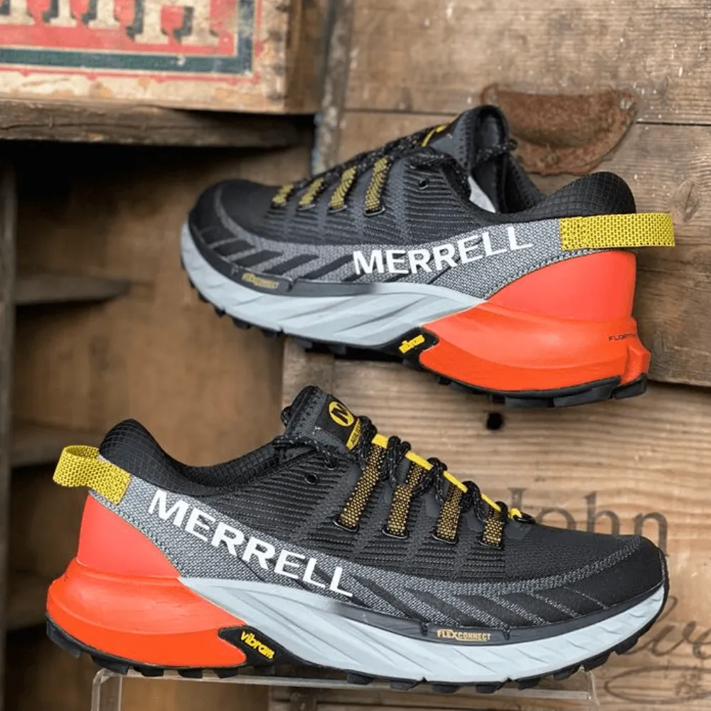 Merrell Agility Peak 4 Trail Running Shoes in Black and Orange