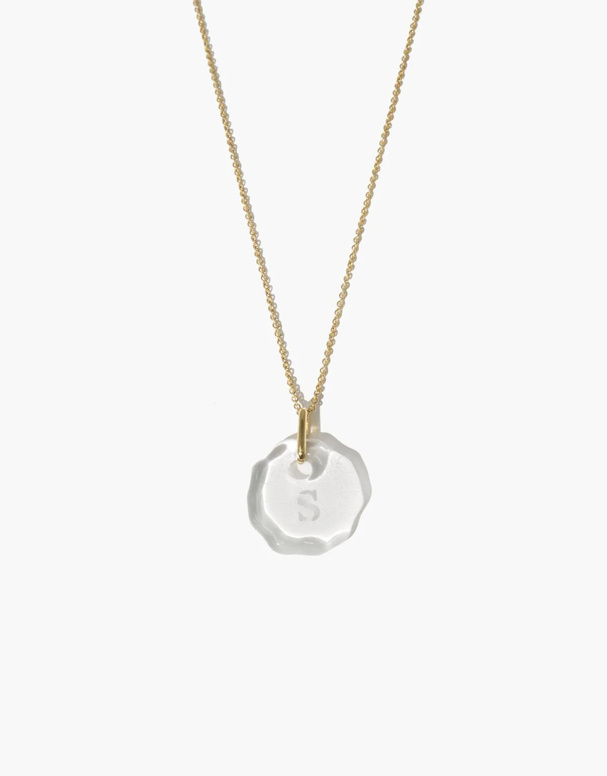 Messenger Clear Engraving Necklace 