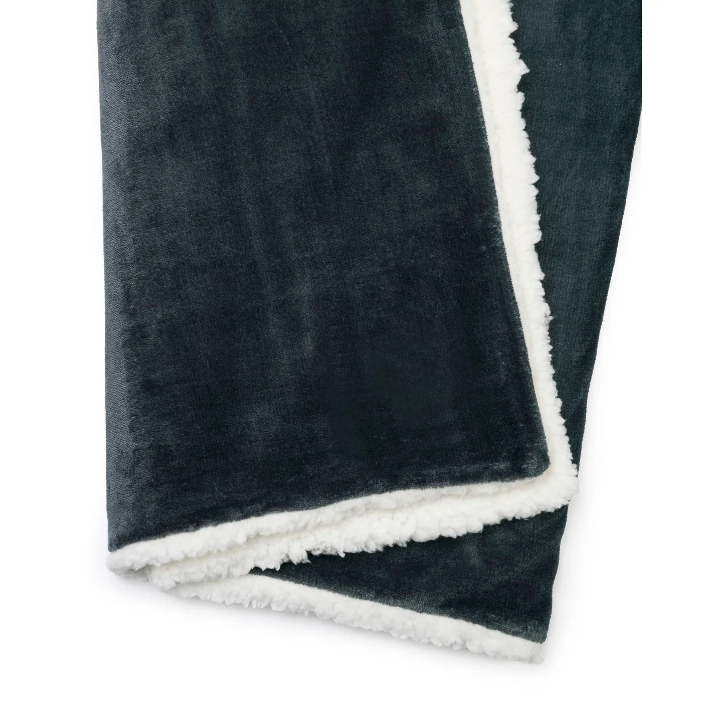 Mink Sherpa Custom Blankets, Charcoal