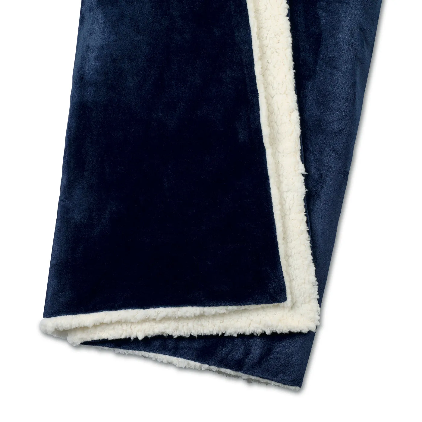 Mink Sherpa Custom Blankets, Navy