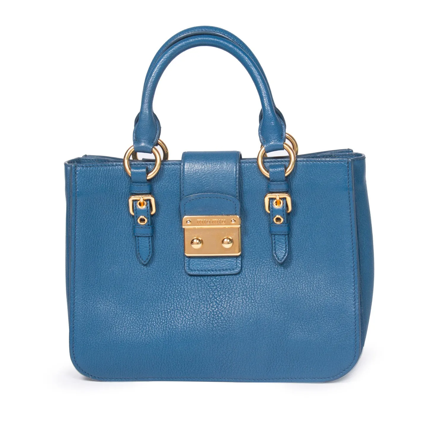 Miu Miu Pebbled Leather Satchel