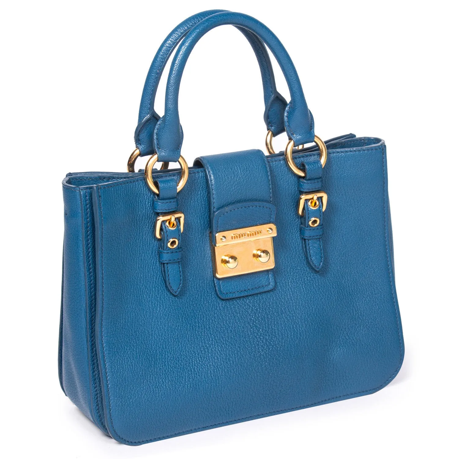 Miu Miu Pebbled Leather Satchel