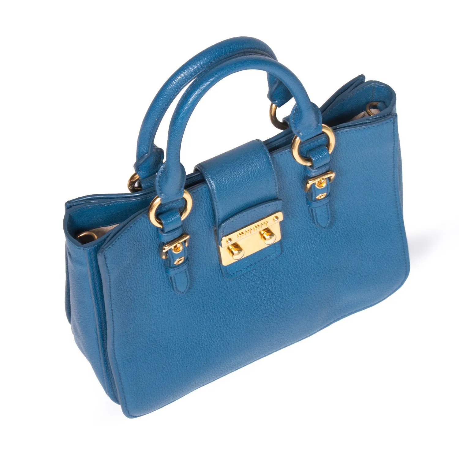 Miu Miu Pebbled Leather Satchel