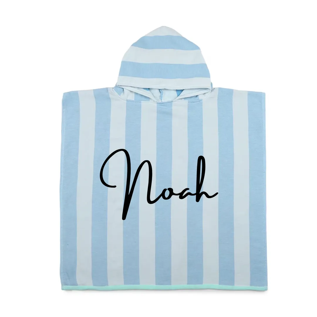 MLW By Design - Personalised Poncho Beach Towel | Blue *LIMITED EDITION*