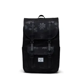 Mochila Herschel Little America Mid Black Floral Sun