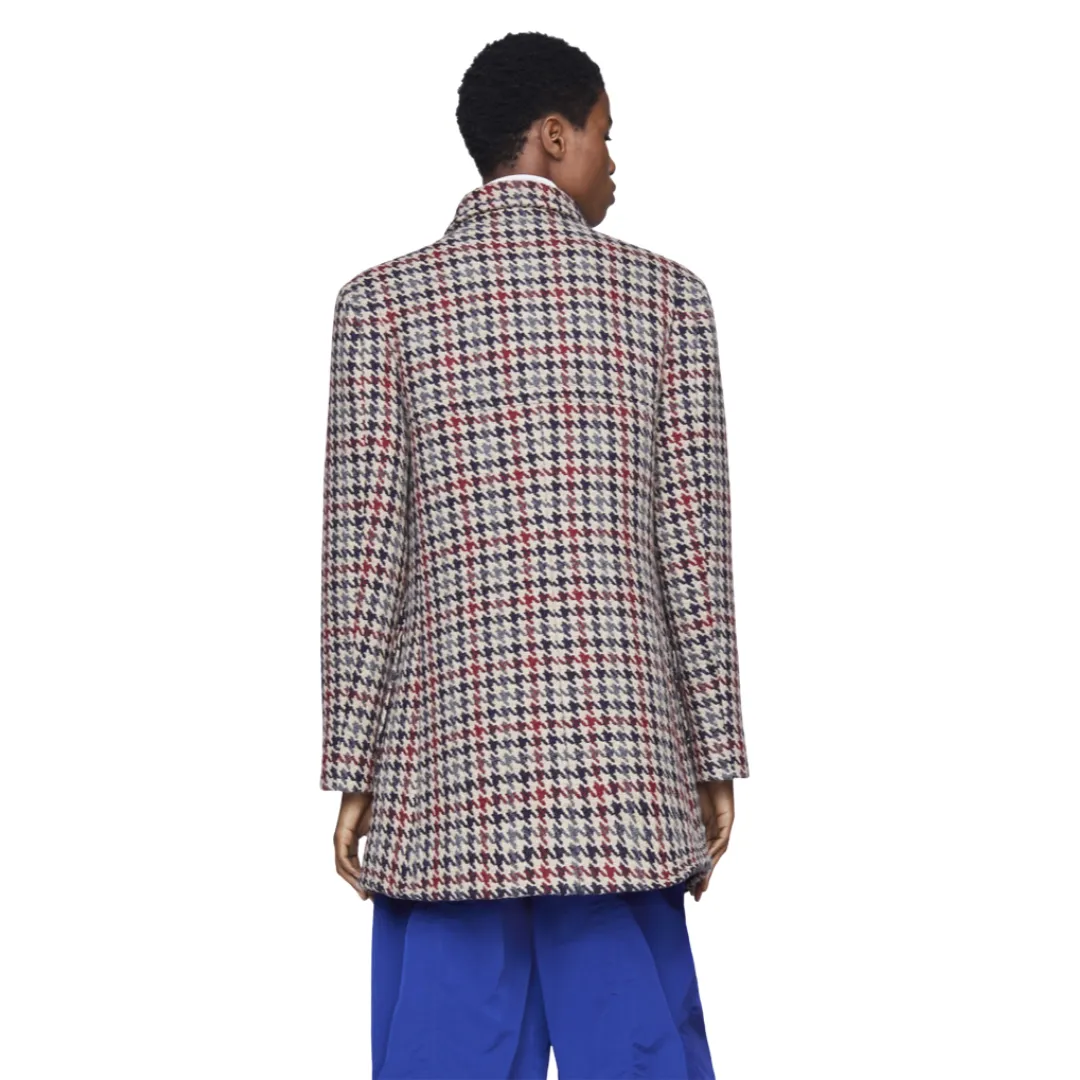 Nyla Plaid Short Peacoat