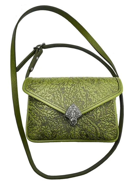 Oak Leaves Leather Cell Phone Handbag