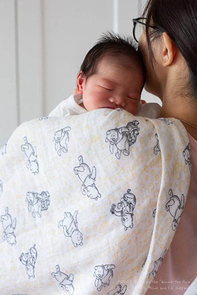 Organic Cotton Swaddle - Yellow Hunny Pooh