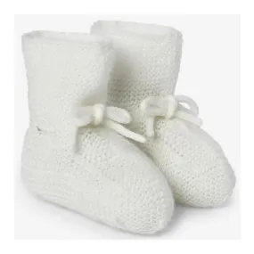 Paz Rodriguez - Baby Knit Newborn Booties Esencial, Cream