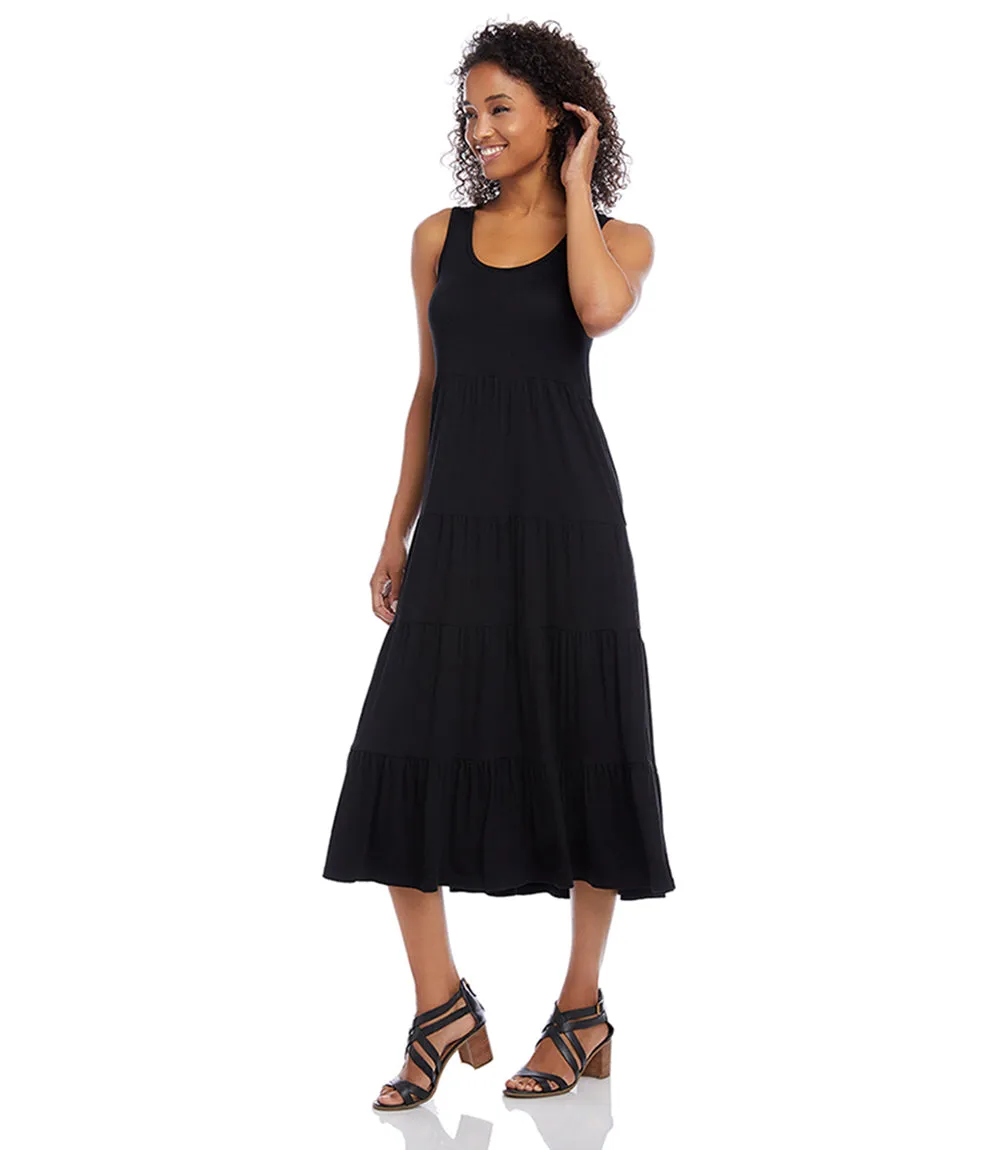 Petite Size Tiered Midi Dress