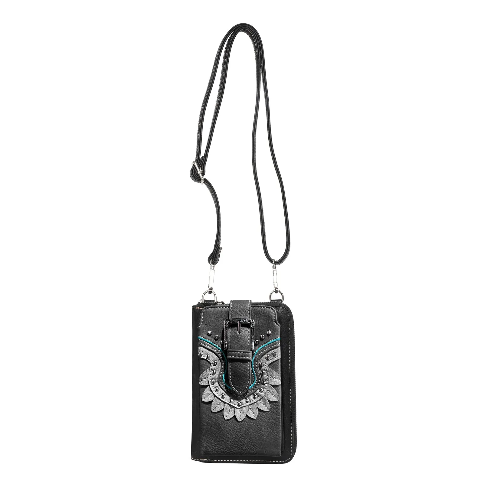 PHD-127 American Bling Buckle Collection Phone Wallet/Crossbody