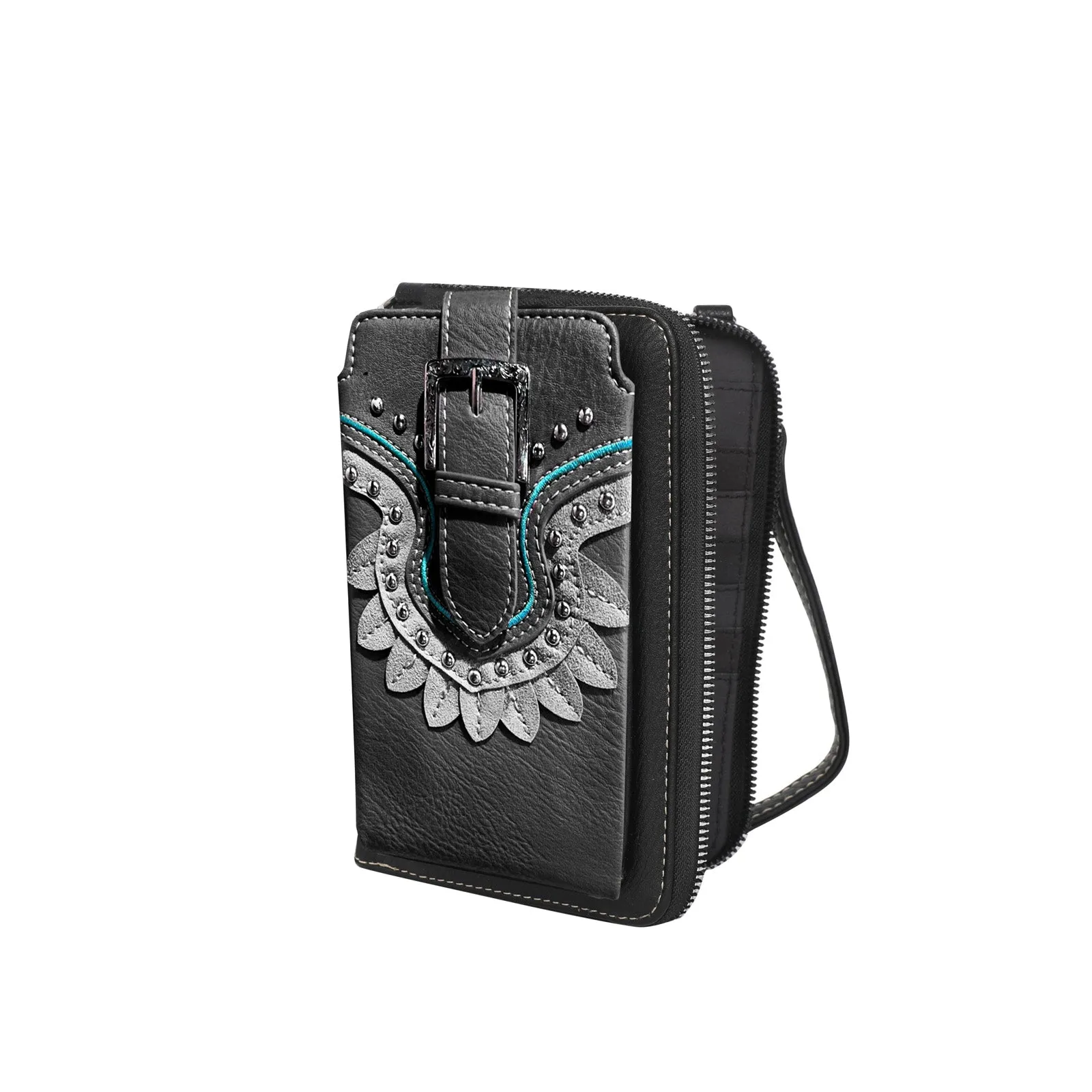 PHD-127 American Bling Buckle Collection Phone Wallet/Crossbody