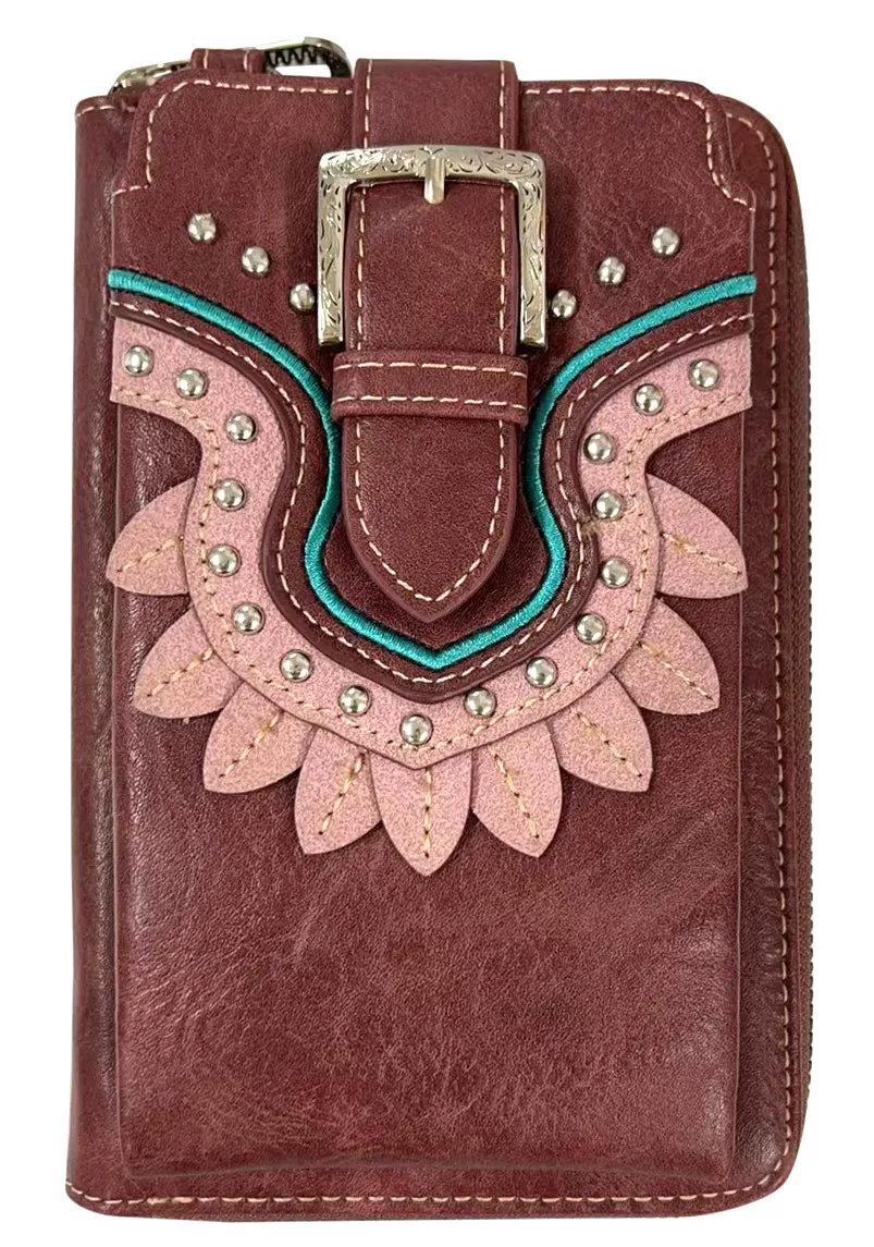 PHD-127 American Bling Buckle Collection Phone Wallet/Crossbody