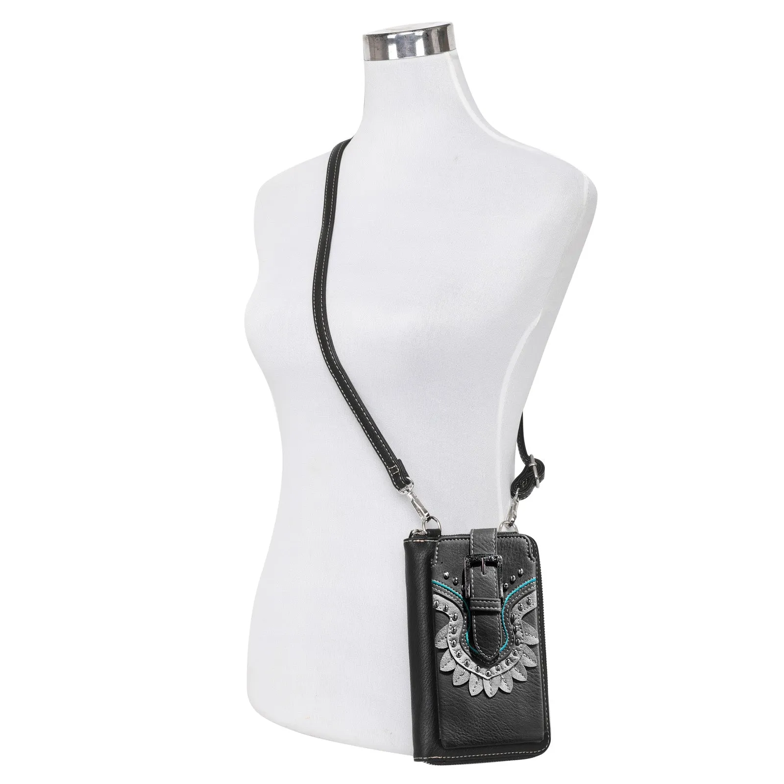 PHD-127 American Bling Buckle Collection Phone Wallet/Crossbody