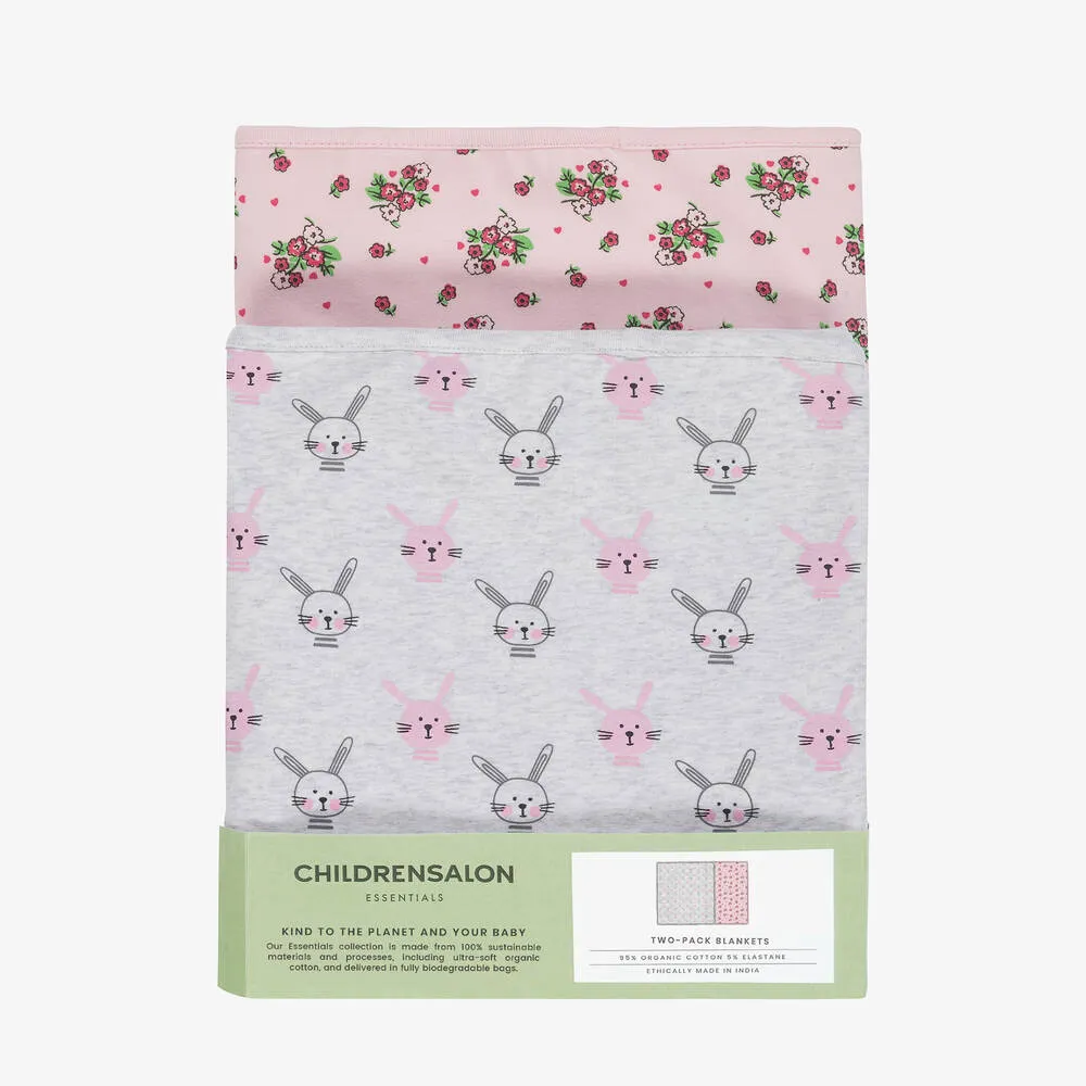 Pink Organic Cotton Blankets (2 Pack)