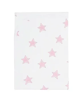 Pink Stars Print Blanket