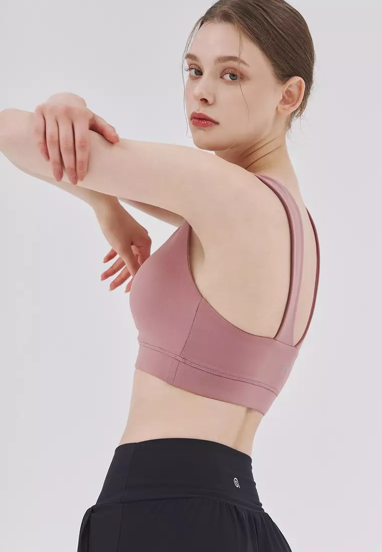 Plax-X V Back Bra Top (Rose Pink) Quick-drying Running Fitness Yoga Hiking