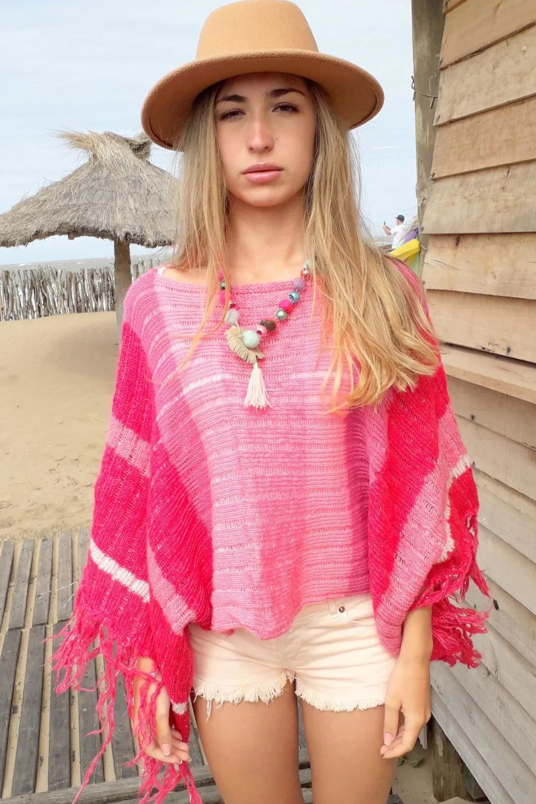 Poncho Soft Rose