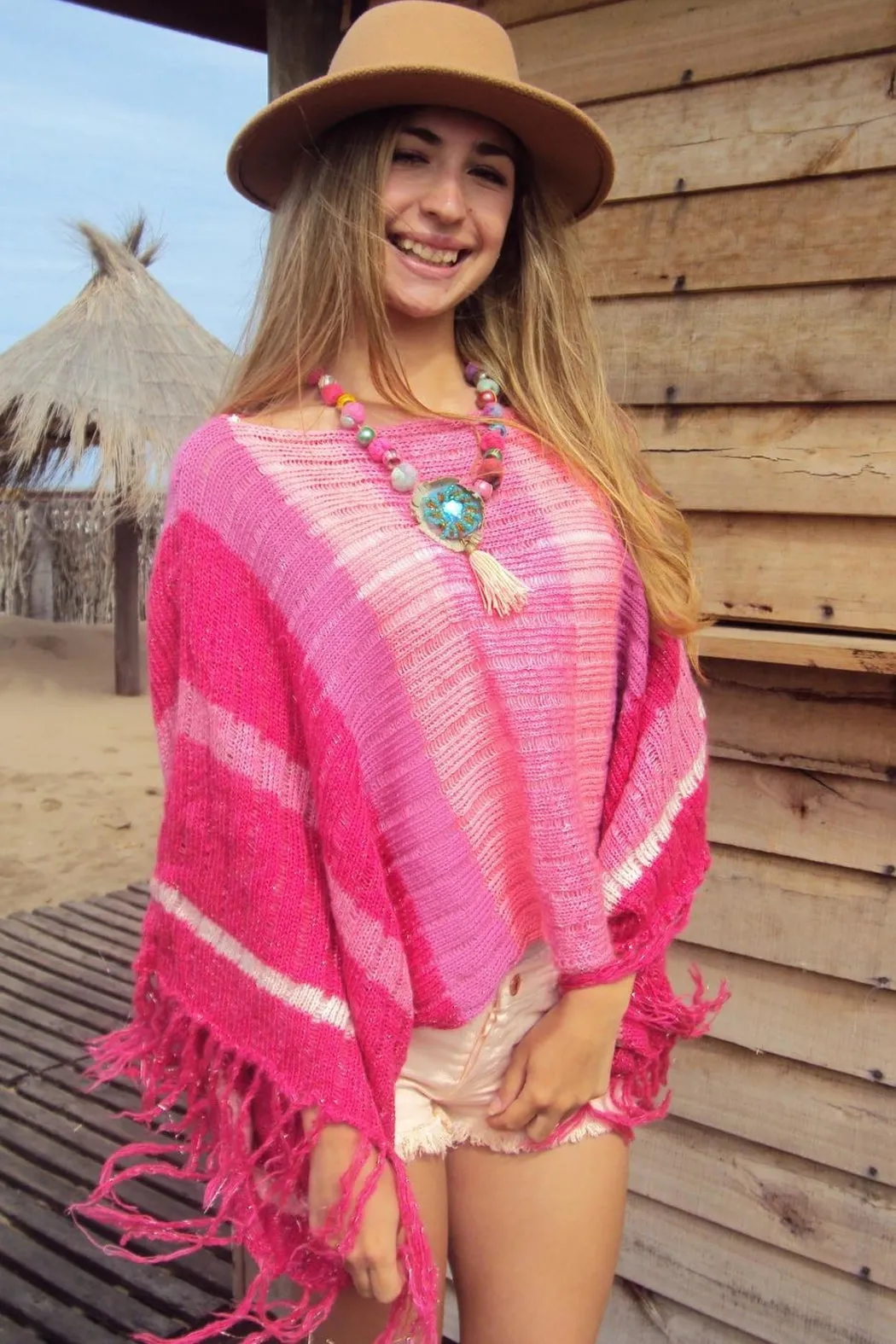 Poncho Soft Rose