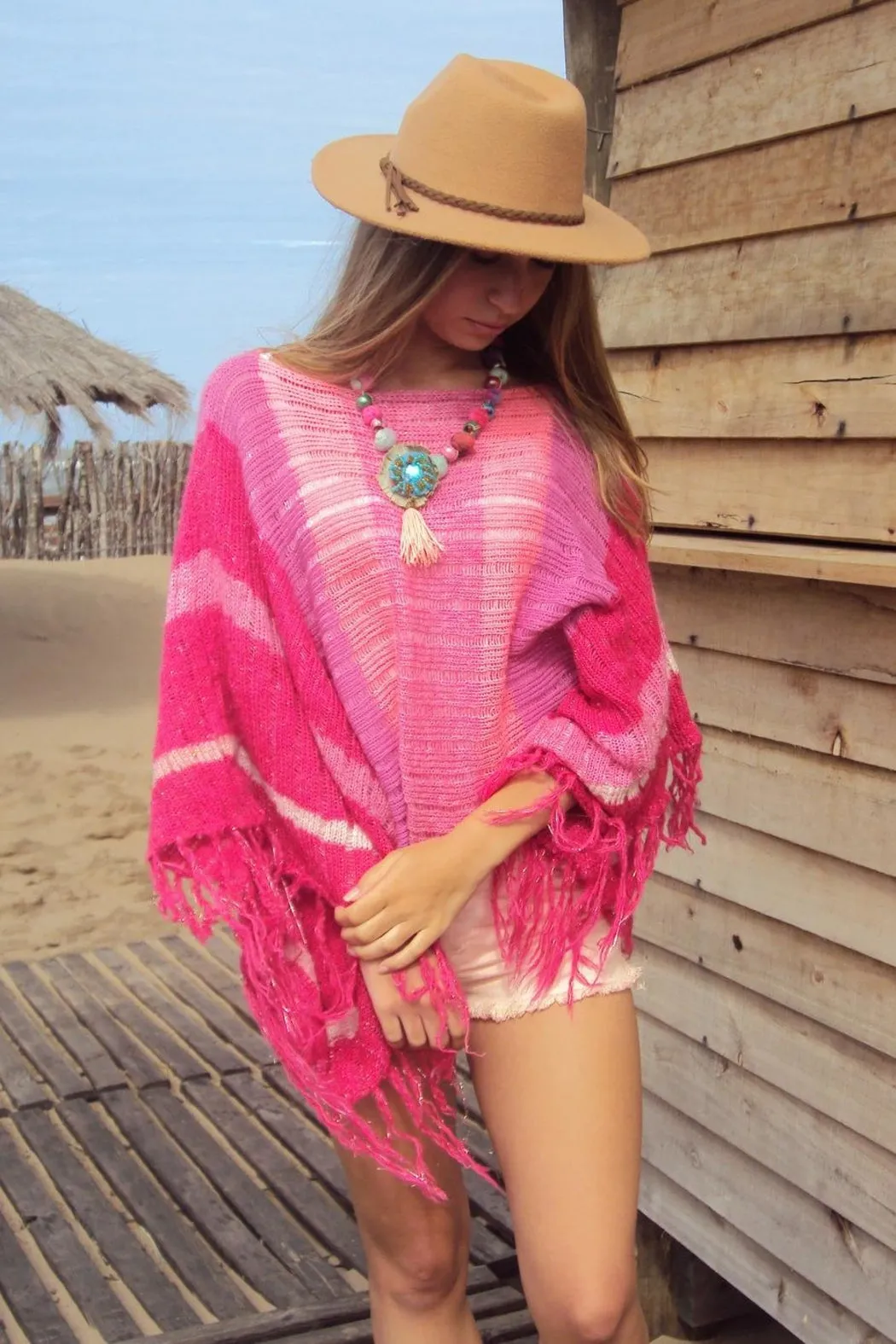 Poncho Soft Rose