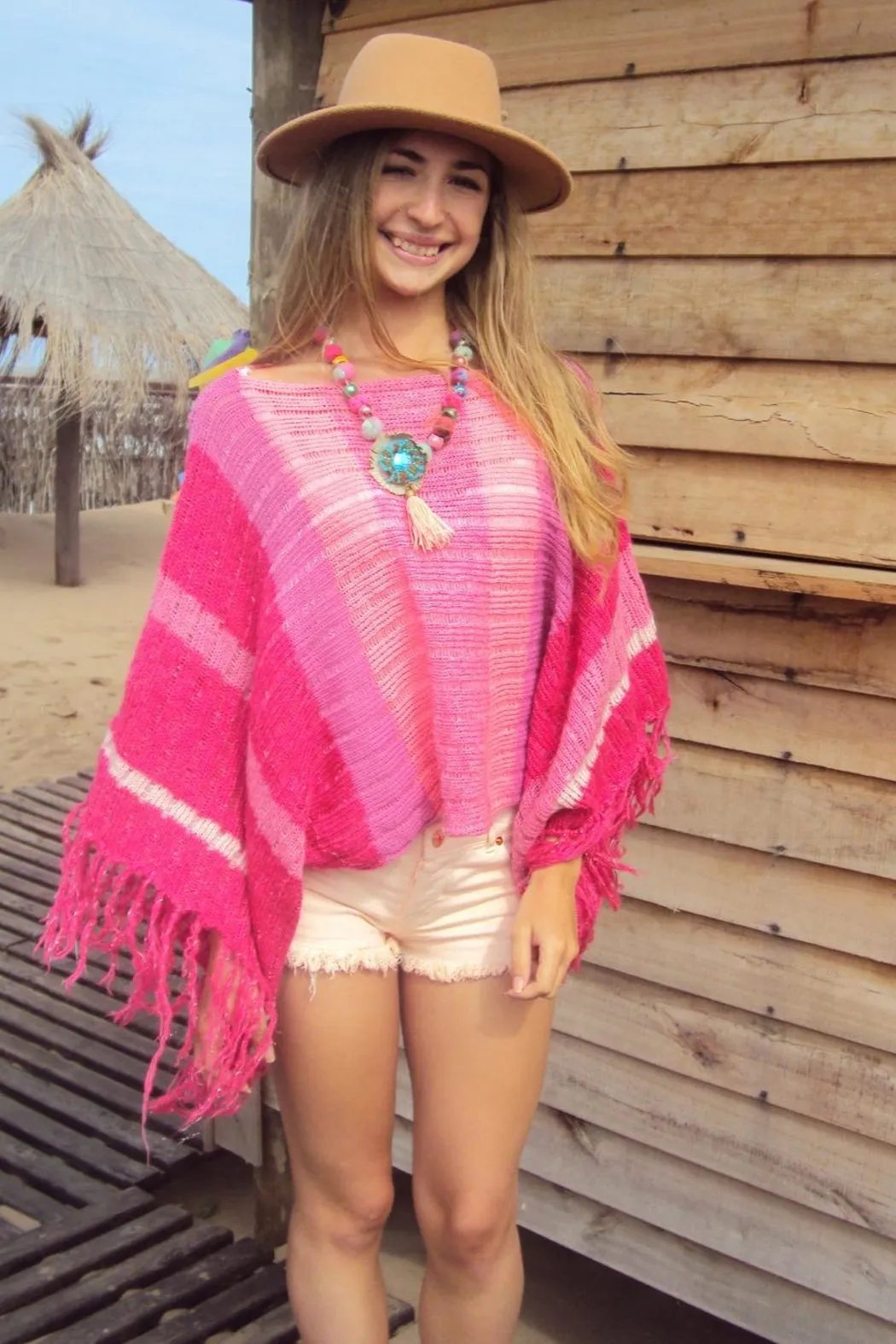 Poncho Soft Rose