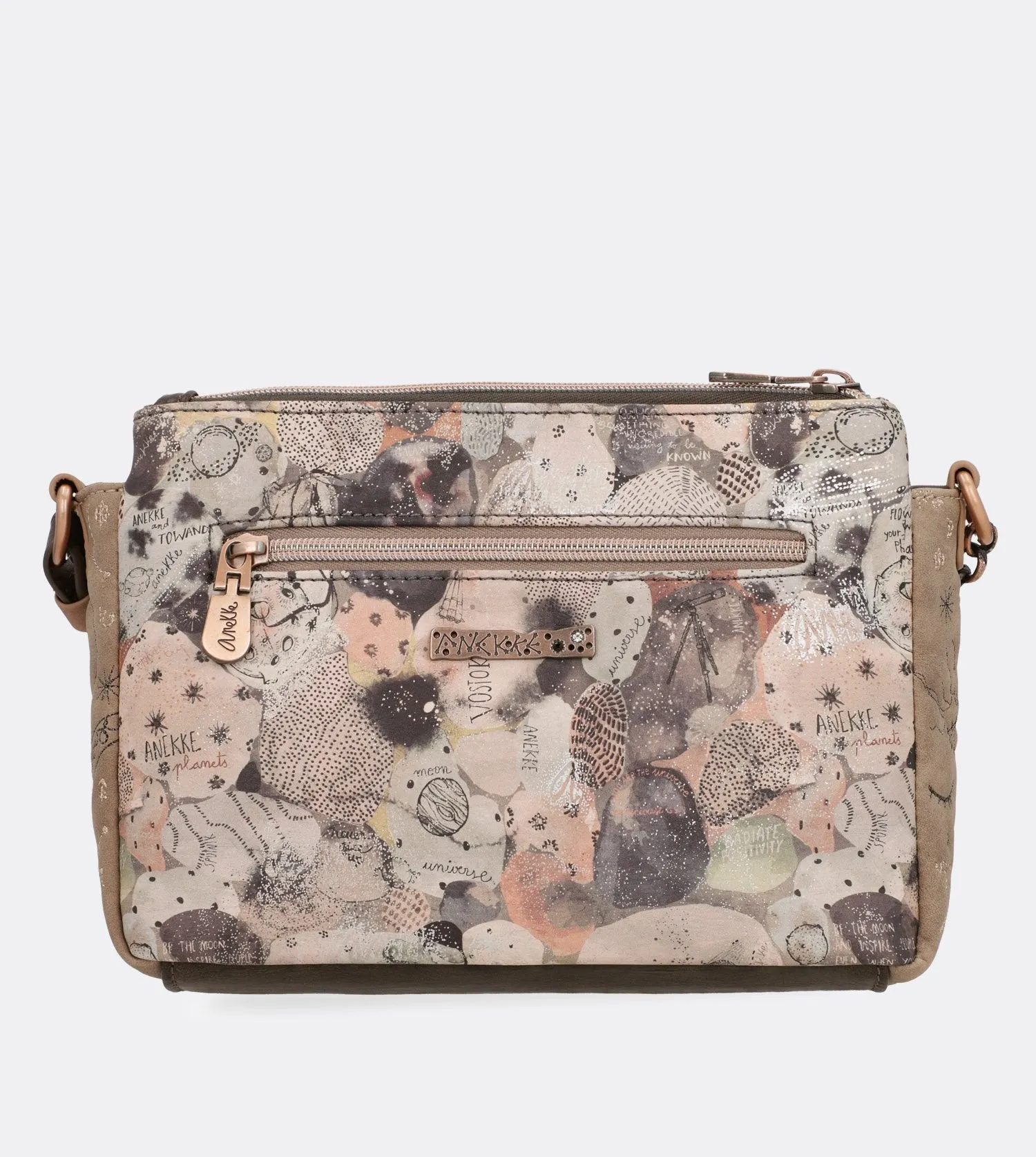 Pretty universe crossbody bag with a printed design