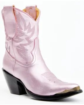 Product Name:  Idyllwind Women's Tickled Pink Metallic Leather Fashion Western Booties - Medium Toe