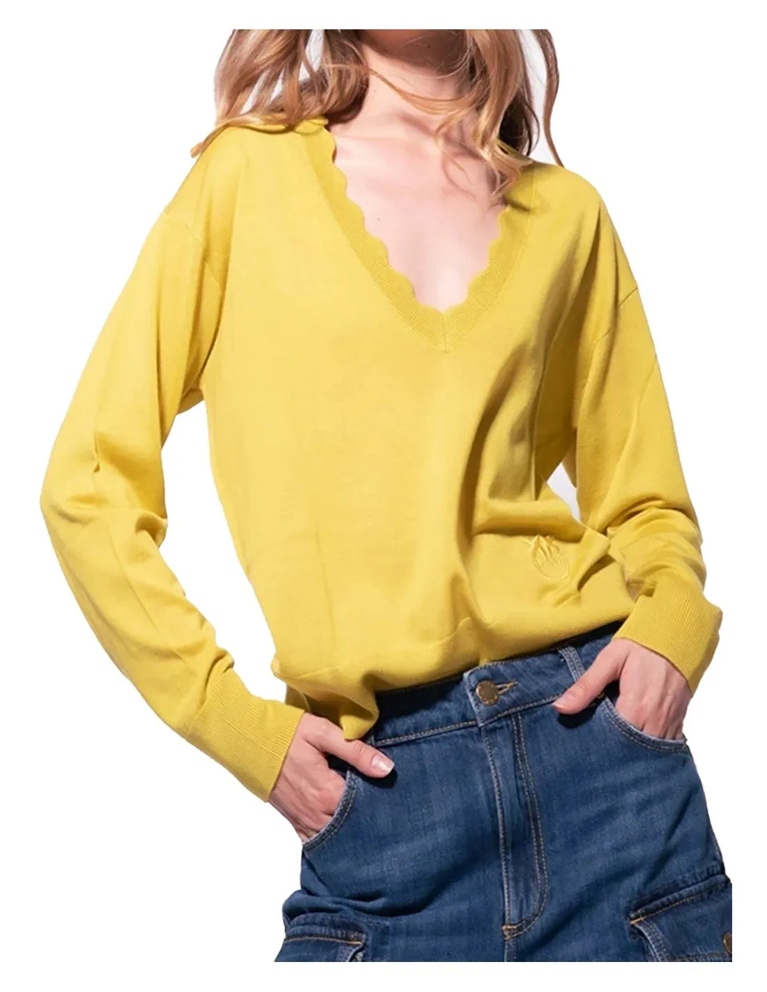 Pullover Pinko donna 1G17UBY771 giallo AI22